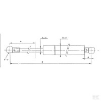 Sprężyna gazowa, L600-150N CA592242 | poltechparts.pl