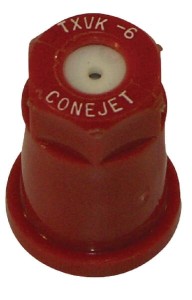 Rozpylacz wirowy o pustym stożku TXVK 80° 04 czerwony ceramiczny TeeJet
