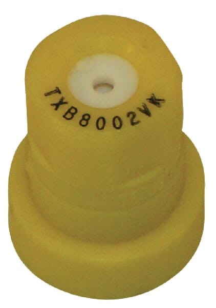 Rozpylacz wirowy o pustym stożku TXB 80° 02 żółty ceramiczny TeeJet