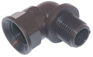Kolanko 90° gwint wew./ gwint zew. z pierścieniami uszczelniającymi Arag, 1/2"