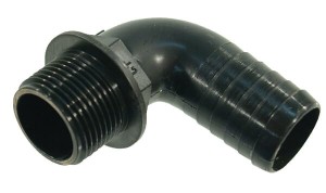 Przyłącze węża 90° gwint zew. Arag, 30 mm 1"