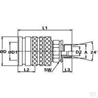 Szybkozłącze gniazdo grzybkowe, HP101L101… | poltechparts.pl