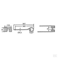 Zęby sprężyste prawe org. Kuhn 58740700 | poltechparts.pl
