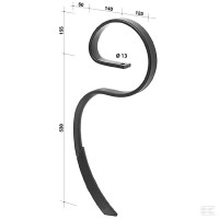 Zęby kultywatora 45x12, CP70 - CP70 - Sklep rolniczy PoltechParts
