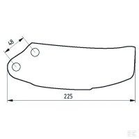 Nóż glebogryzarki Unia, prawy U 84 | poltechparts.pl
