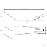 Palec podwójny zagarniacza, Fi 10 AC351034 | poltechparts.pl