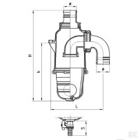 Oddzielacz syfonowy 60 mm | poltechparts.pl