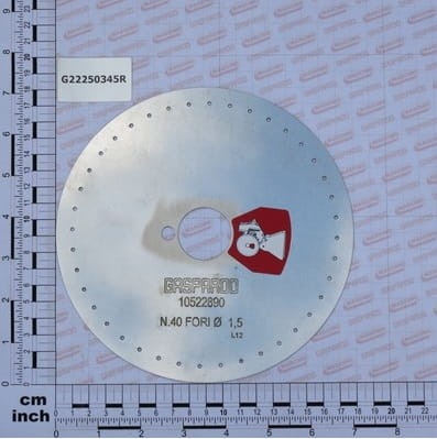 Tarcza wysiewająca 40 otw. 1,5 mm GASPARDO G22250345R