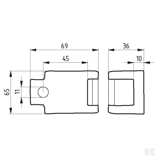 Uchwyt zęba, 25 x 8 mm 51201312000030 - 51201312000030 - Sklep rolniczy PoltechParts